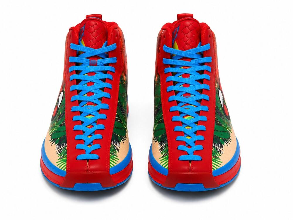 Soulsfeng Night Hawk Graffiti High Tops Mens Sz EU 45 US 12 Red Orange Green